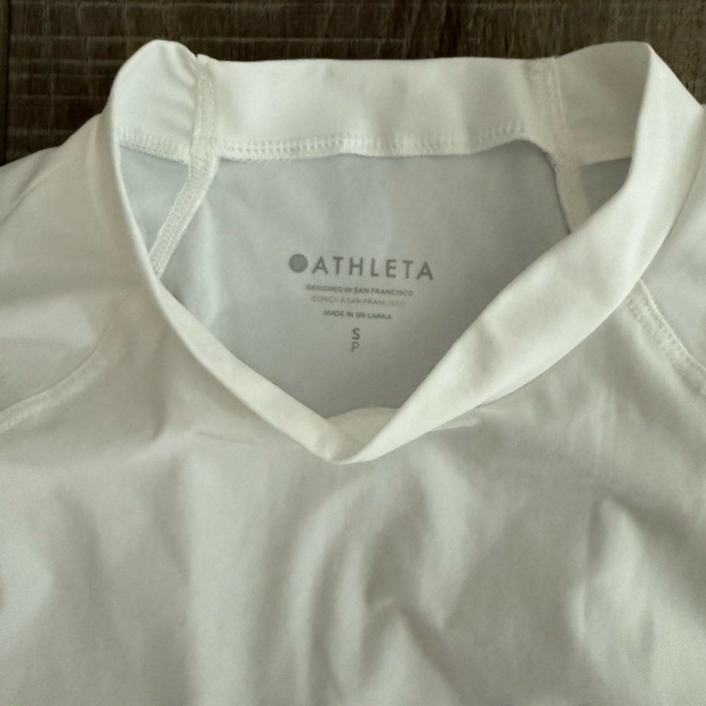 Athleta White Long Sleeve Crop Top - Picture 10 of 11